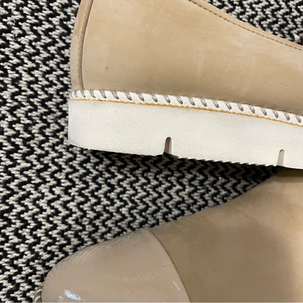 Paul Green Daniella Beige Suede/Patent Leather Cap Toe Slip On Shoes Sz-7(9-9.5) - Picture 8 of 9